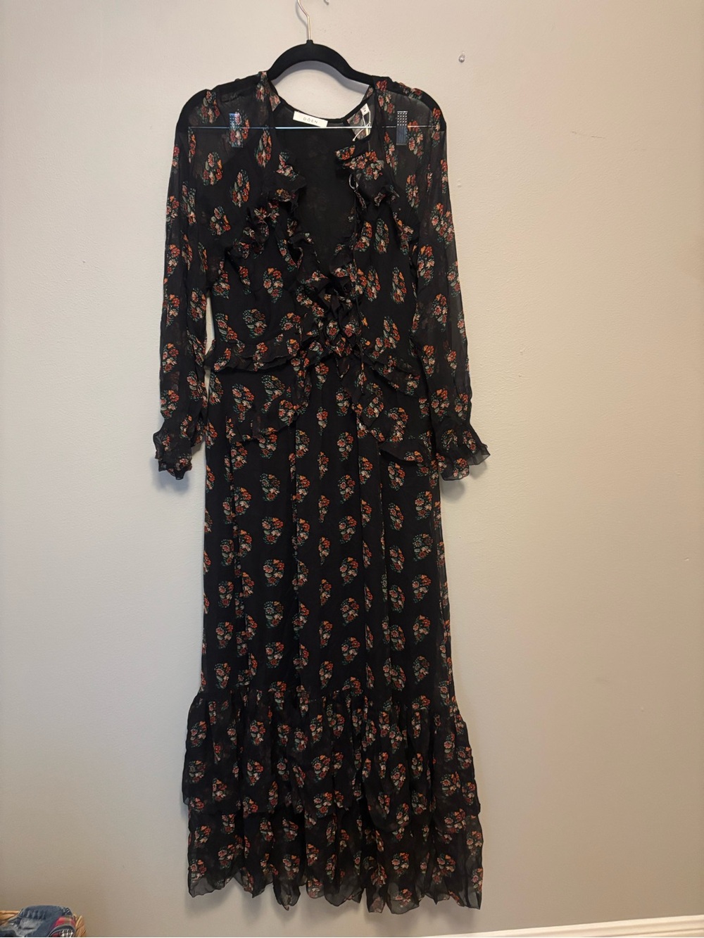 DÔEN Saffron paisley bouquet maxi dress M - Picture 5 of 8